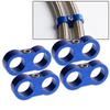 4Pcs AN10 19MM Hose Separator Clamp Fitting Adapter Bracket Black for Tidy Hose