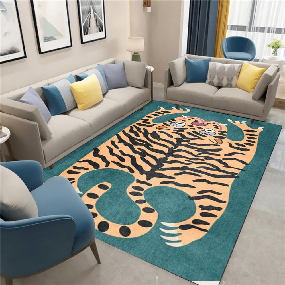Abstract Tiger Skin Print Living Room Bedroom Carpet Large Area Rugs for Home Decor Non-slip Sofa Mats Fashion and Beautiful