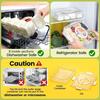 Large 8-Compartment Clear Divided Serving Tray with Lid,Handle,Airtight Food Storage Container,Removable Compartments