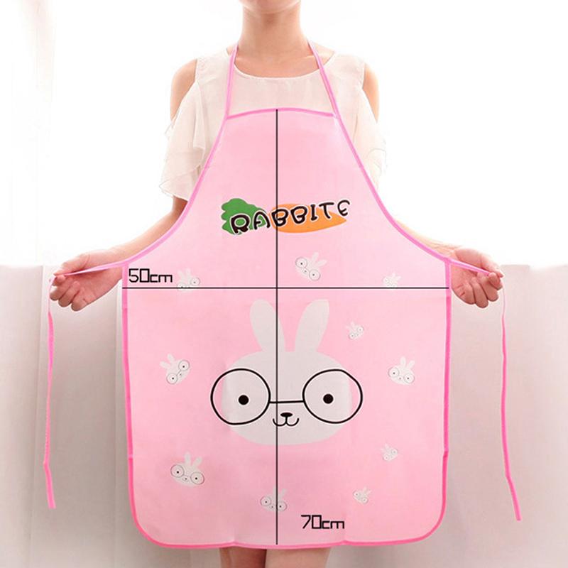 Home Women Waterproof Cute Cartoon Kitchen Restaurant Cooking Bib Apron Aprons