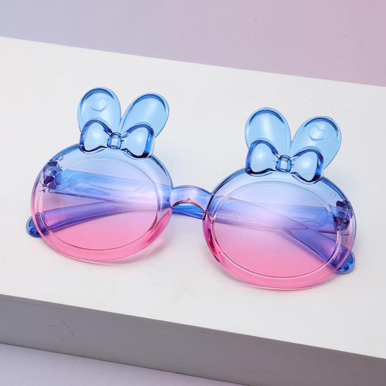 Children S Bow Rabbit Sunglasses Integrated Sunshade Glasses Sweet Cute Baby Sunglasses Tide