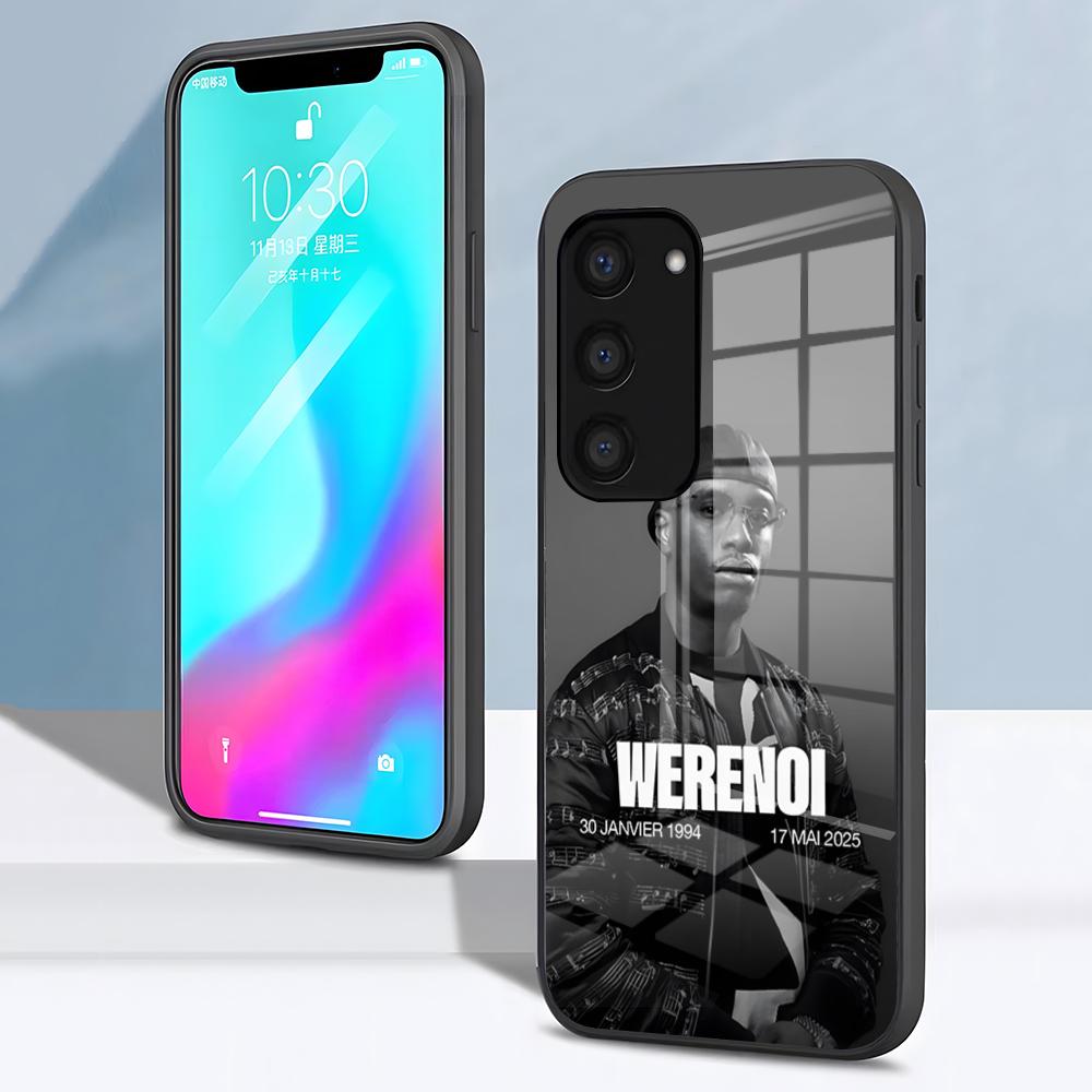 Rapper W-Werenoi Phone Case For Samsung S26 S25 S24 FE S23 S22 S21 Plus S20 Ultra Note20Ultra Black Glass Cover
