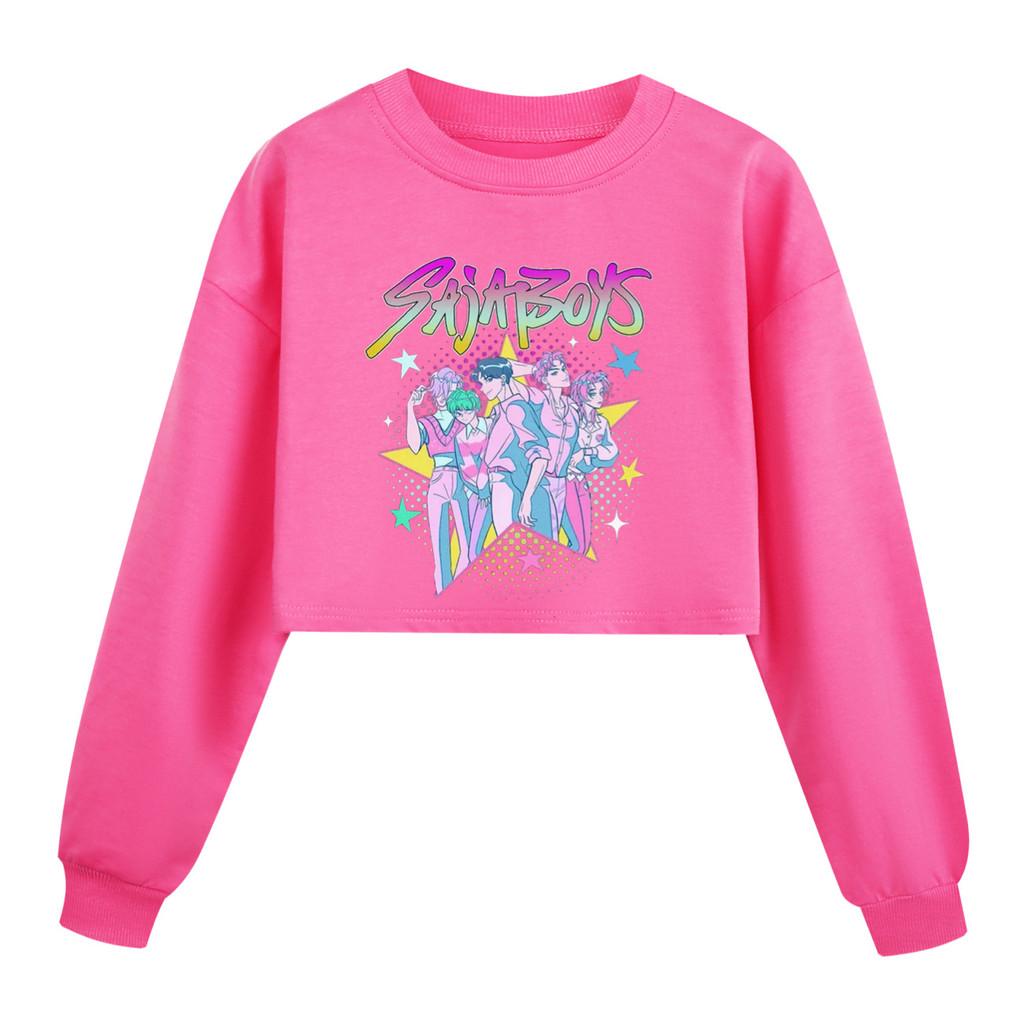 

5054 Детский Свитшот для Девочек Sajaboys Rumi Zoey Mira с Принтом, Повседневный, с Длинными Рукавами и Круглым Вырезом 170cm розы красного