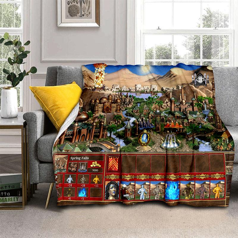 HOMM Game 9 Factions Races Stronghold Dwelling Creatures Heroes of Might and Magic Soft Blanket for Living Room Bedroom Bed Sofa