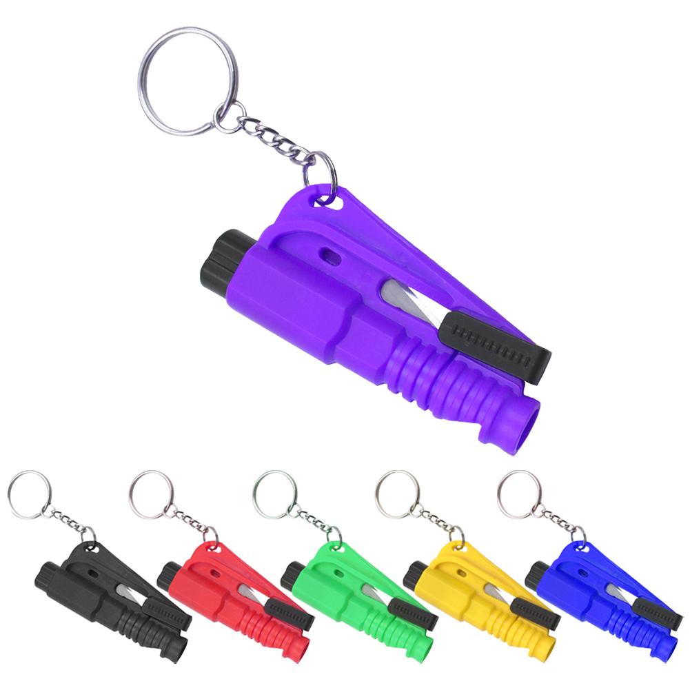 

8 шт. Инструмент для разбивания окон автомобиля, брелок для разбивания стекол, резак для ремней безопасности и свисток для выживания, аварийный брелок для аварийного выхода из машины