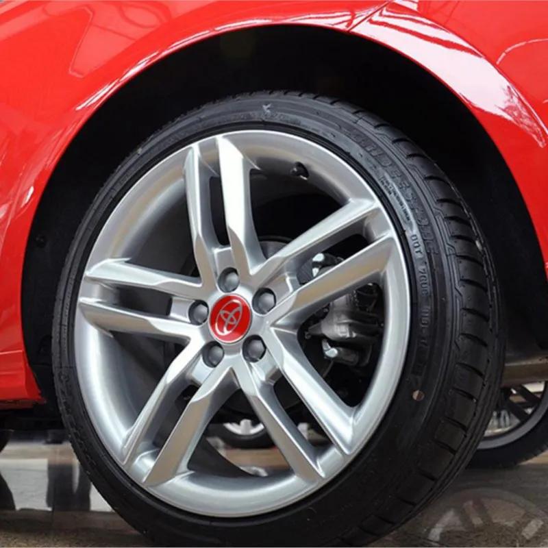 Do Toyoty 2026 Nowe Kołpaki 4 szt. Środkowa Osłona Piasty Koła Samochodowego Aluminiowa Metalowa Naklejka z Logo Do Toyoty Corolla Camry Rav4 Yaris Hilu