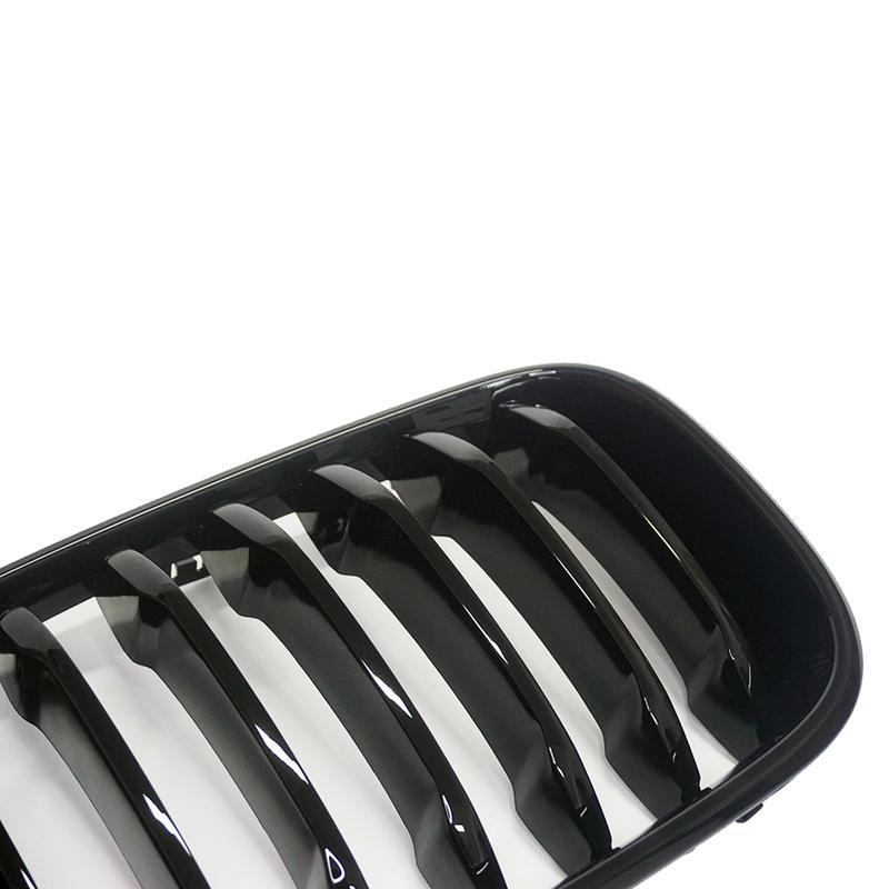 2PCS One Slat Grill Front Kidney Grilles For BMW 3 4 X3 X4 G01 G02 G08 2018- Glossy Matte Black Racing Grills Car Styling