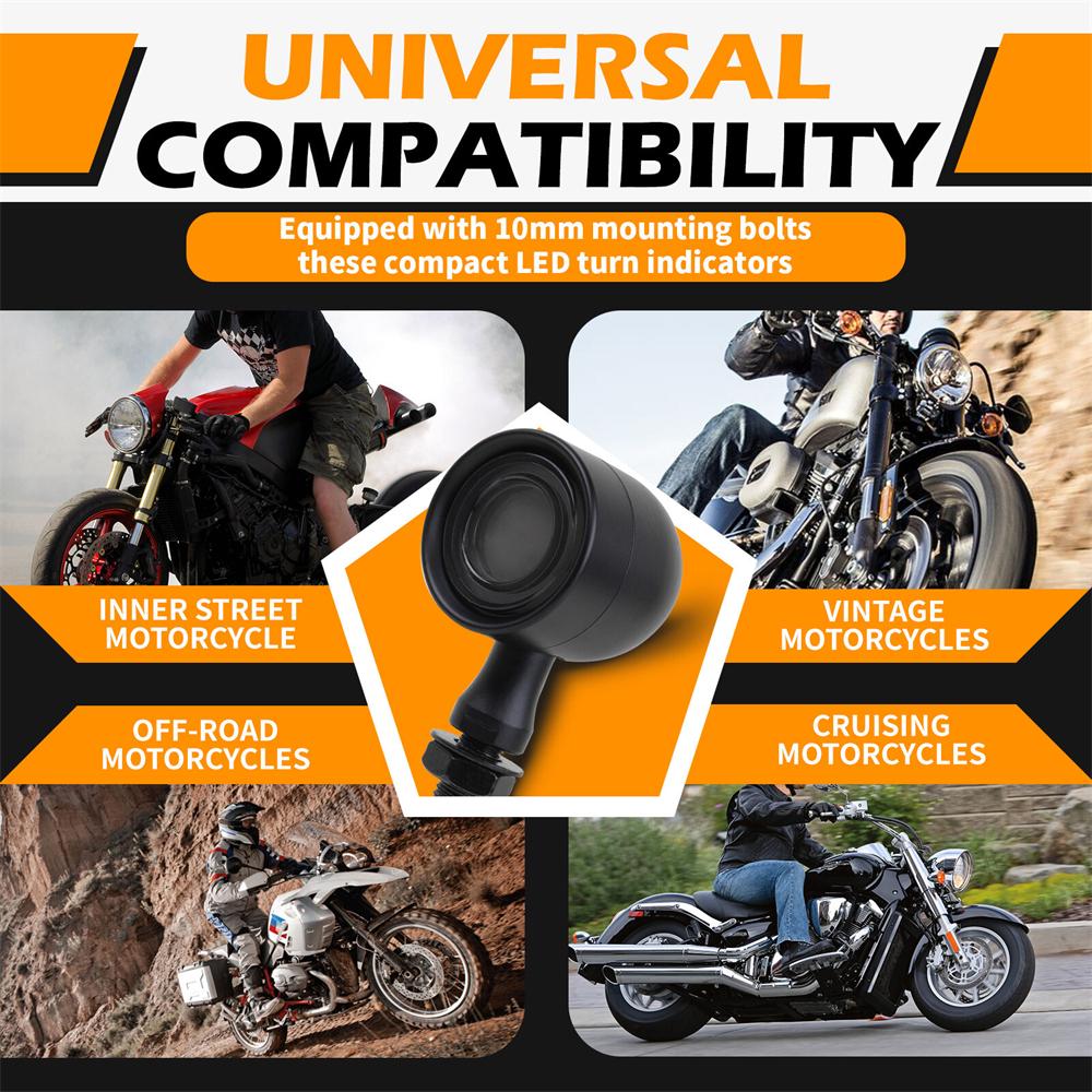 Motorcycle LED Turn Signal - Universal - Bullet Style DRL/Tail Light