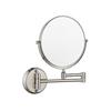 Wall mirror, 8-inch double-sided magnification, brushed nickel finish | bath mirrors