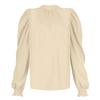 Women's And Winter Long Sleeve High Collar Bubble Long Sleeve Casual Loose Shirt Shirt