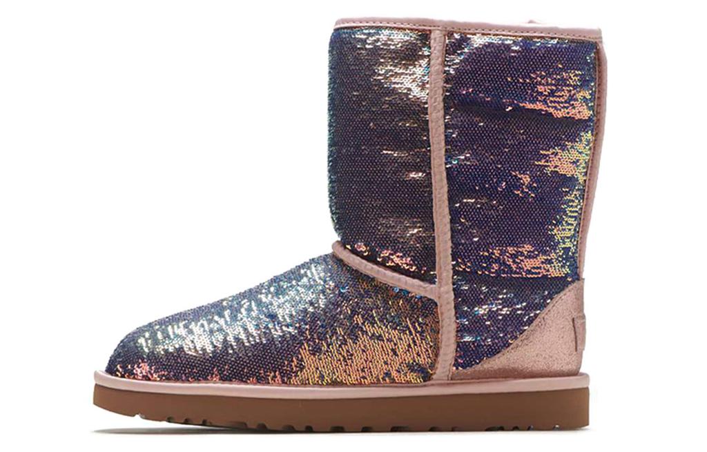 UGG Classic Short Cosmos Sequin Rose Gold Women's 1103796-QRT