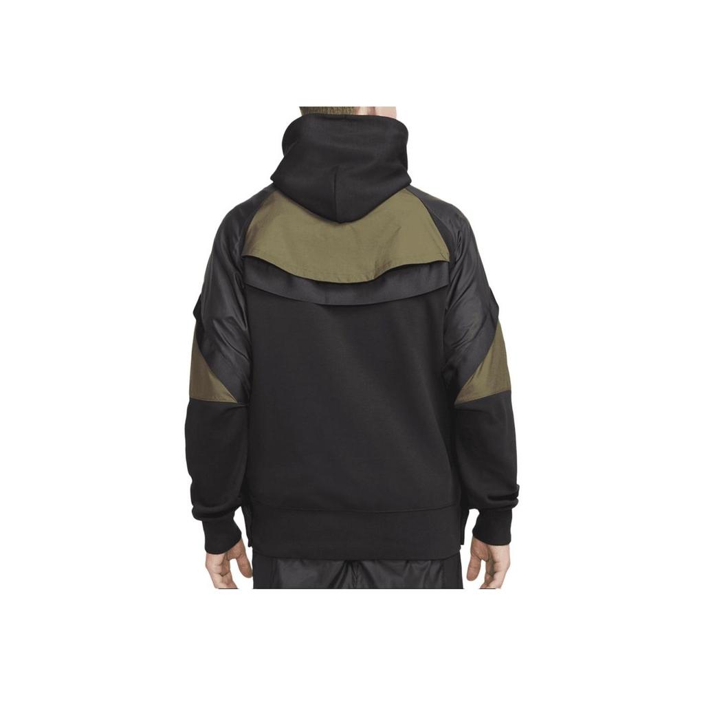 Nike X Sacai Collaborative Logo Waterproof Full-Zip Hooded Jacket Men Jackets Military-Green DQ9030-325