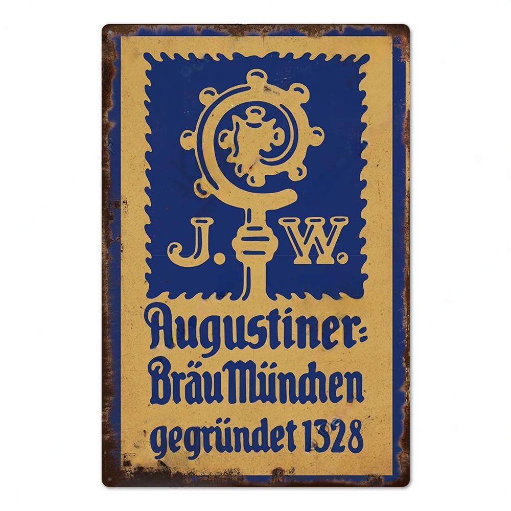 Vintage Germany Beer Brand Posters Decor Metal Signs Plaque Metal Vintage Tin Sign Poster for Pub Man Bar
