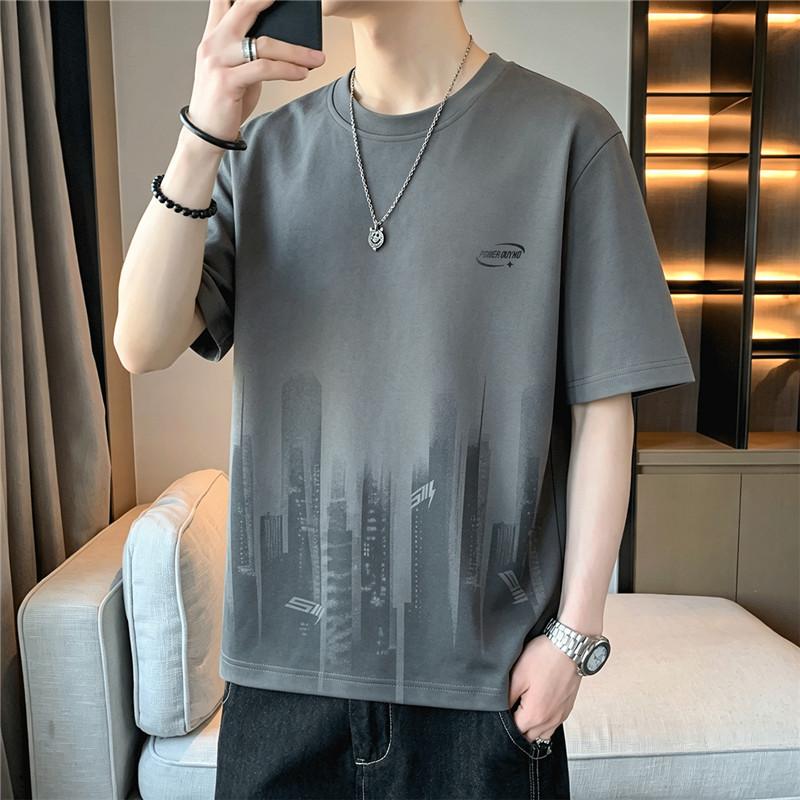 Short-sleeved T-shirt, Round Neck, Half-sleeved Bottoming Shirt, Plus Size Men's Top