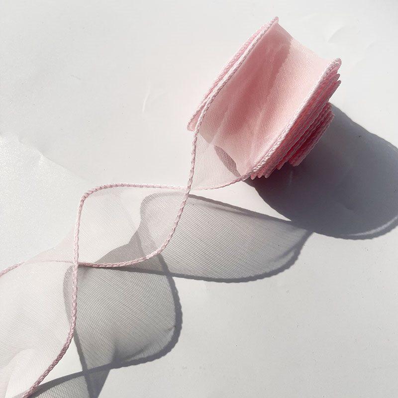 Iridescent Pearl Wave Silk Ribbon: Fishtail Yarn for Floral Arrangements & Decorations