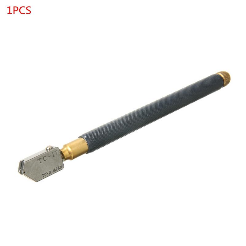 Professional Glass Cutting Wheel TC-17 Metal Handle Straight Head Glass Cutter For 3-10MM Glass Tile Mirror Repair Cutting Tool