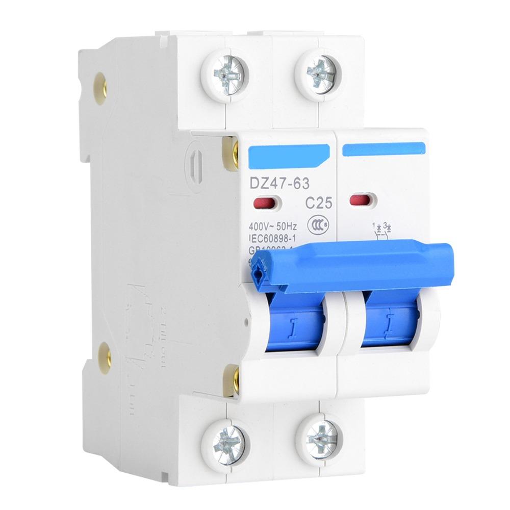 2P 400V AC 2P Circuit Breaker 25A/40A/50A/63A Leakage Circuit Breaker Electrical Protection