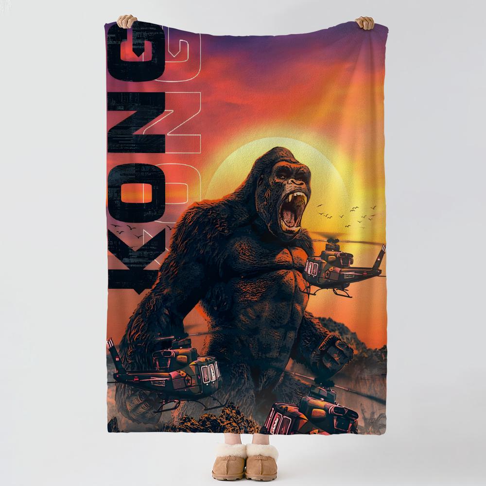 movie K-King Kong-g Throw Thick Comfort Flannel Quilt, Multi-scene Use Indoor Outdoor Daily Nap