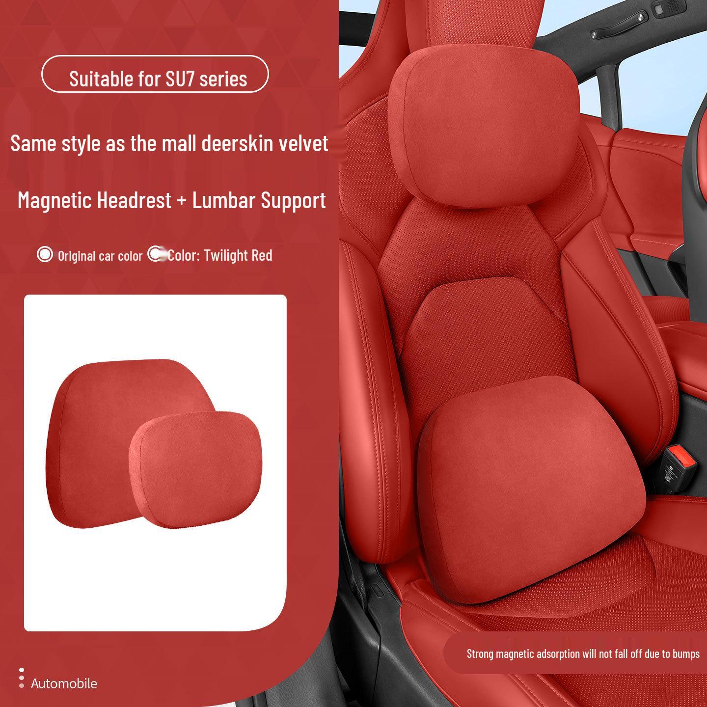 Xiaomi SU7 Headrest & Lumbar Support Set - Car Neck Protection Pillow & Support Cushion