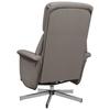 Folding Armchair with Footrest, Taupe Color, Fabric