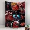 Tapestry Michael Jordan Chicago Bulls 23 Slam Dunk Collage Wall Hanging for Basketball Fan Cave Decor