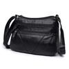 Women's Soft Leather Multi-Layer Crossbody Bag Trendy Design