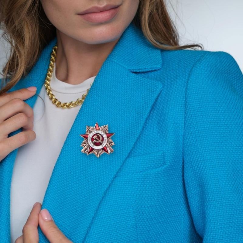 Soviet Order of The Patriotic War Commemorative Pin Decoration for Historical Reenactments and Badge Collections