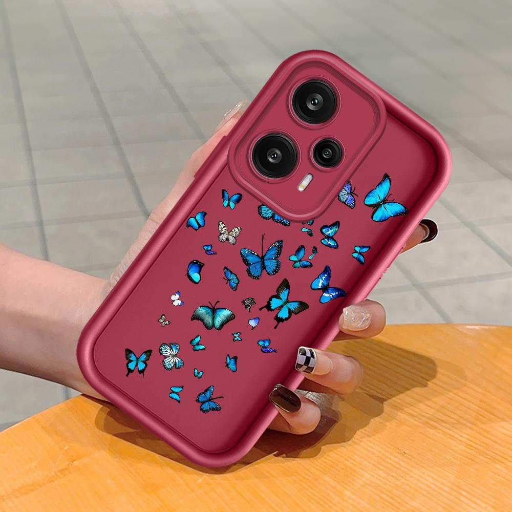 

Мягкий силиконовый квадратный чехол с рисунком лестницы для телефона, полное покрытие, противоударный защитный резиновый чехол для камеры для Xiaomi Redmi Redmi 12C темно-красного