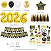 32-inch Gold 2025 New Year Number Foil Balloons - Party Decoration Set