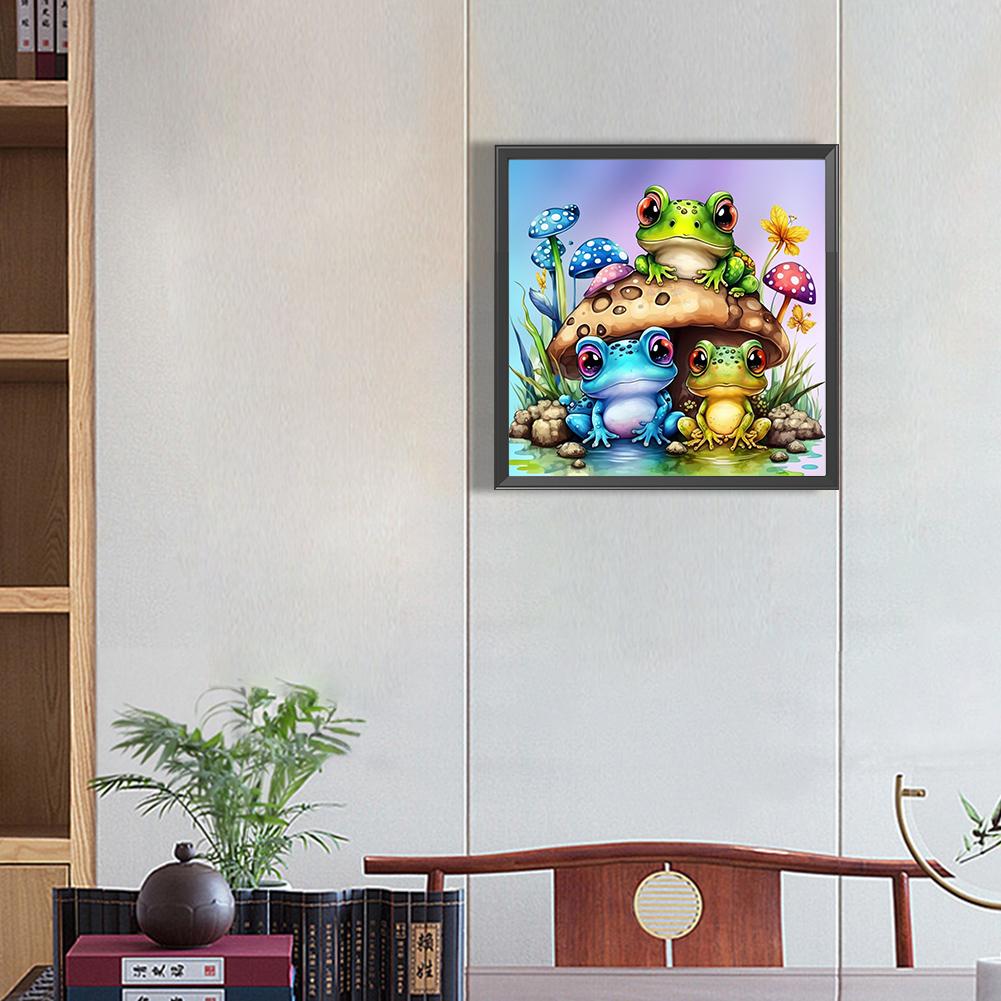 5D DIY Full Square Drill Partial AB Drill Diamond Painting Frog Decor 45x45cm