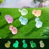 12/24/36Pcs Miniature Resin Luminous Dinosaurs Fairy Garden Decoration Glow At Night Mini Dinosaurs Home Micro Landscape Decor