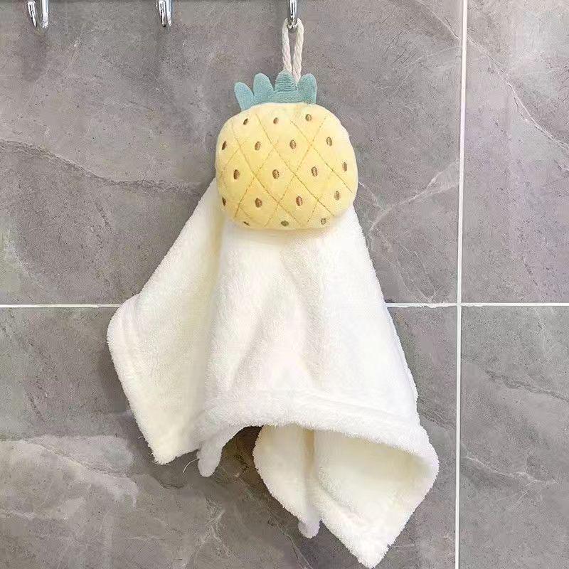 Adorable Coral Fleece Hanging Hand Towel - Absorbent Towel for Kitchen & Bathroom, Perfect Children's Gift