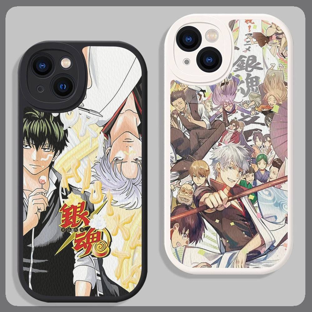 G-GINTAMA Anime Phone Case Hard Leather For IPhone 16 15 14 Mini 11 12 13 Pro Max Plus Fundas