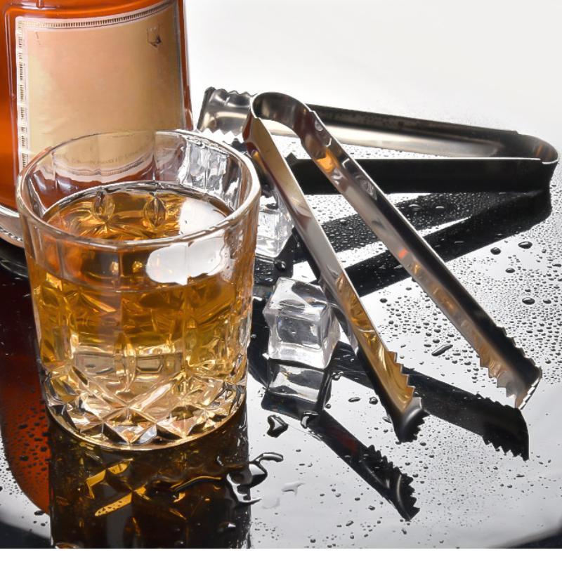 Stainless Steel Ice Clamp Multi-Purpose Food Clip Candy Bar Ice Cube Tongs BBQ Baking Tools Non-Stick Cookware Gadgets 1pcs