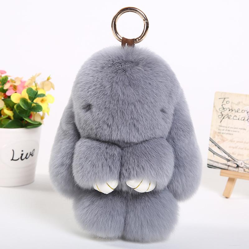 Rabbit Pendant Imitation Rex Rabbit Hair Cute Plush Doll Rabbit, Dead Rabbit Keychain Bag Pendant Car