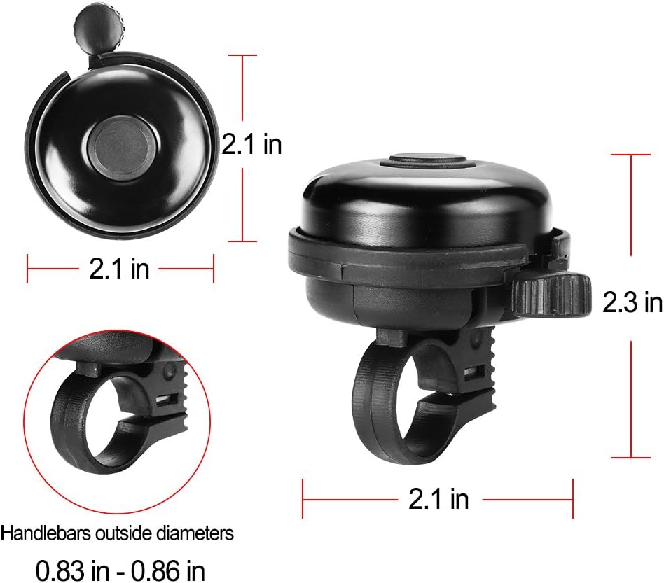 Classic Bike Bell Loud Crisp Clear Sound Bicycle Bell for Adults and Kids Aluminum Waterproof Feature