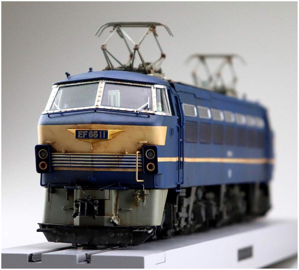 AOSHIMA Train Museum OJ Series Electric Locomotive EF66 Early Type Plastic Model 1/45 No.5