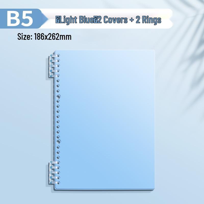 A4 Soft Cover Loose-Leaf Binder, B5 Ring Clip, Coil Binding, Hole-Punched, Notebook Shell (Ring Clips Sold Separately)