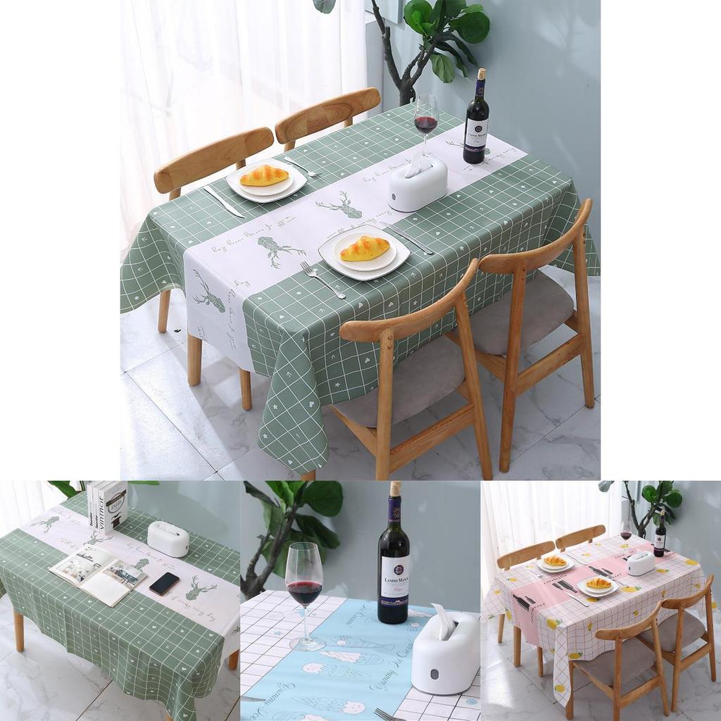 Elegant Waterproof Oilproof Tablecloth Cover Protector For Simple Home Dining Decor