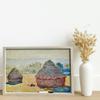 MISITU Micro Piece Jigsaw Puzzle, 1000 Pieces, Claude Monet's "Haystacks at Giverny, Late Summer," Landscape Art, Masterpiece, Gift, Birthday,