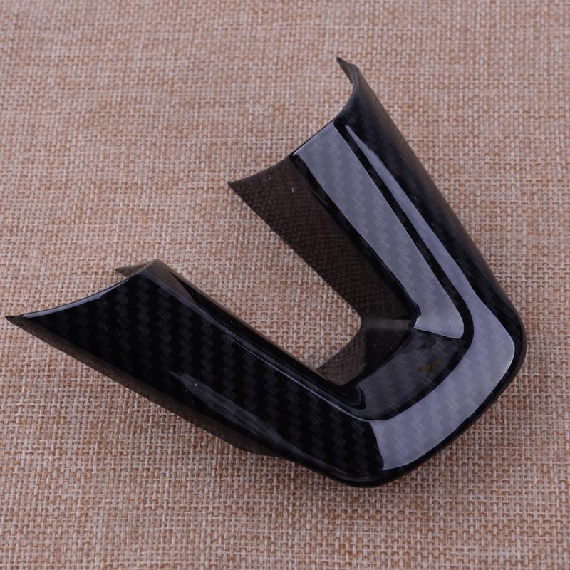3pcs Carbon Fiber Style Interior Steering Wheel Decoration Moilding Frame Cover Trim Fit For Ford Focus 2015 2016 2017 2018