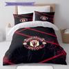 Cool MUFC Prints Bedding Quilt Set Quilt Cover Pillowcase Home Decoration Birthday Gift (1 * duvet cover + 2 * pillowcase, without core)