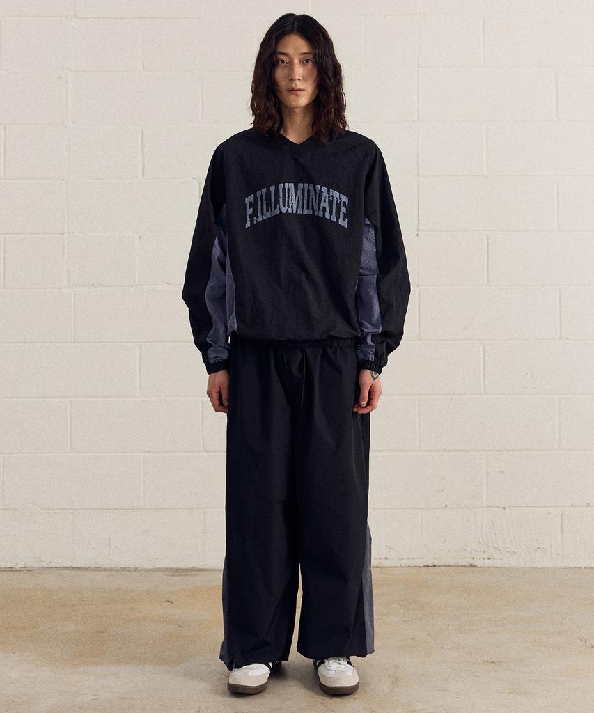 FILLUMINATE Nylon Cracked Arch Logo Sweatshirt - 3 Colors