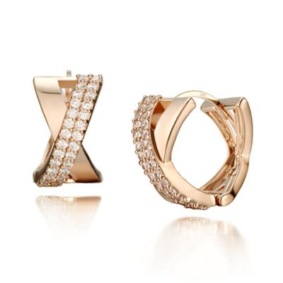 ELLE Jewelry 14K Cross One-Touch Earrings (Gold Pin) ELGPEE116