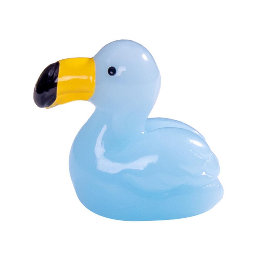 Juego de 10 Figuritas de Pato Flamenco de Resina Pequeñas Coloridas Figuras en Miniatura Adornos para Paisaje Pecera