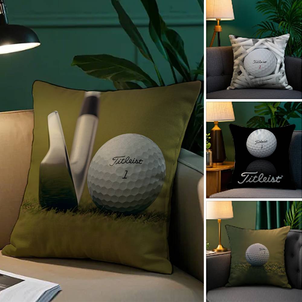 Popular Golf Sports T-TitleistS-Famous Pillow Case Comfort Sofa Bed Silky elegant Invisible zipper Decorative cushion cover