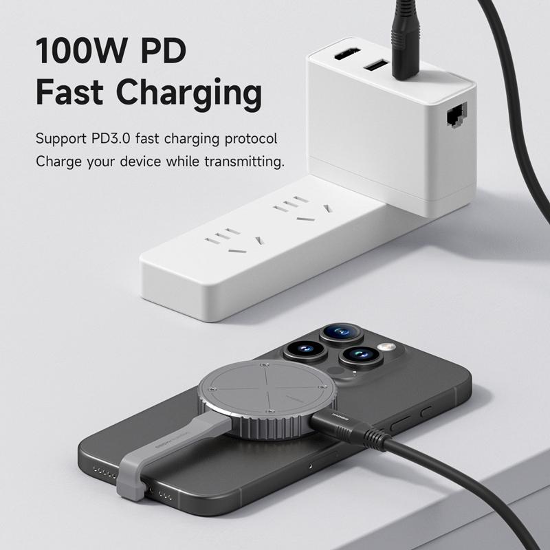 Hagibis Magnetic M.2 2230 NVMe SSD Enclosure Magsafe SSD Case USB C 3.2 Gen2 To NVMe PCI-E for iPhone 16 Pro Max ProRes MacBook
