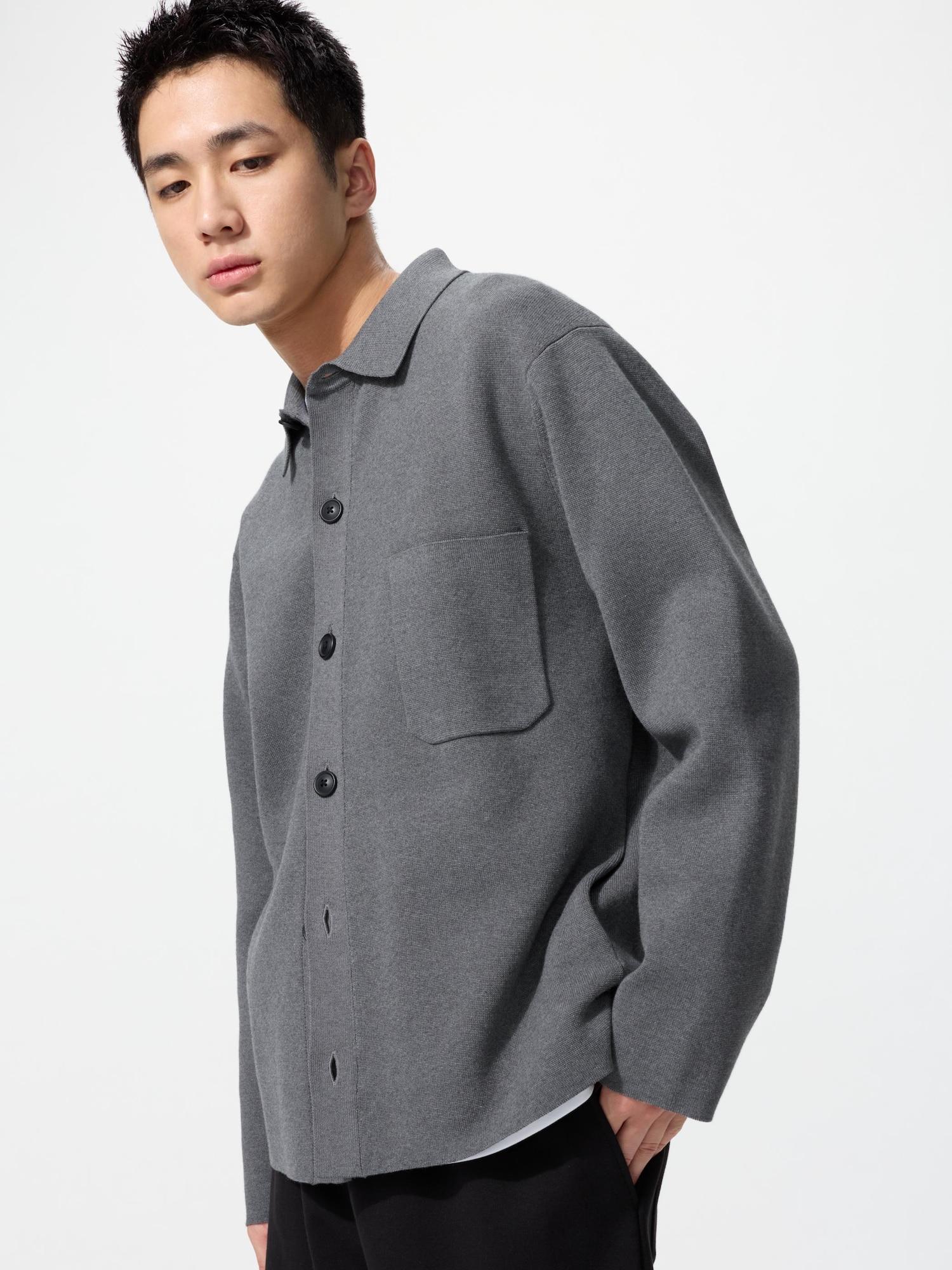 

Кардиган с воротником-стойкой Uniqlo Milano Lip 07 GRAY/MEN 3XL