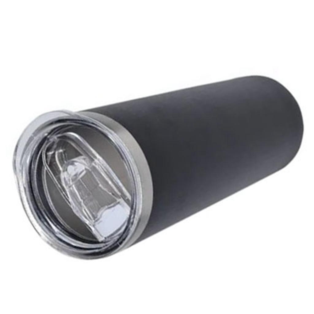 Kubki podróżne 20oz z pokrywkami, dwuścienne, ze stali nierdzewnej, z izolacją próżniową, przenośne, izolowane kubki na kawę i lód, czarne