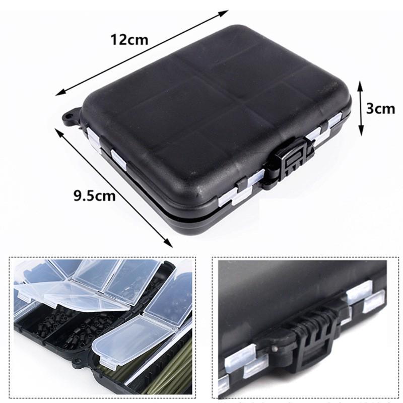 300pcs Carp Fishing Accessory Kit With Black Q-Style Swivel Long Arm Snap Bead Stopper Soft Tip Tube